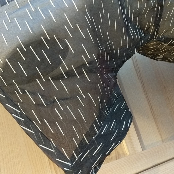 Sheer flocked nylon organza true vintage 1950s shirtwaist dress size M/L - Picture 11 of 17